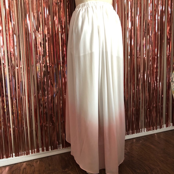 Pink Ombré High Low Skirt - Picture 6 of 8